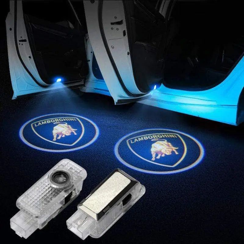2pcs LED Car Door Courtesy Projector Laser Ghost Shadow Light For Lamborghini  Logo