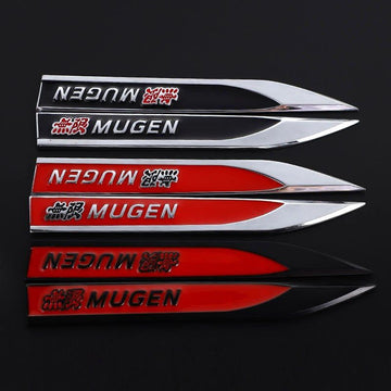 1Pair Metal Stickers Emblem Trunk Badge Decals for Honda Mugen Power