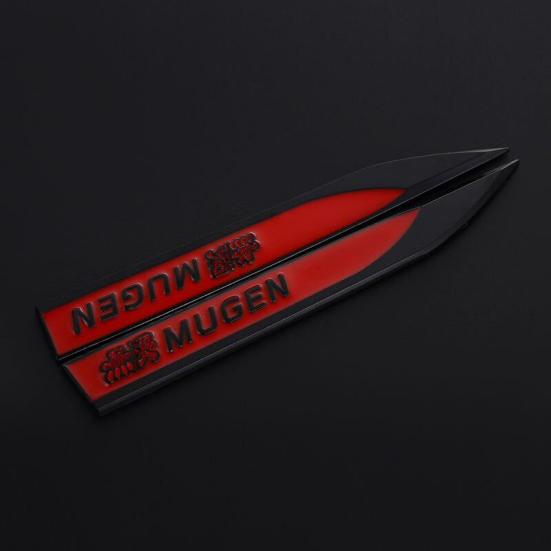1Pair Metal Stickers Emblem Trunk Badge Decals for Honda Mugen Power