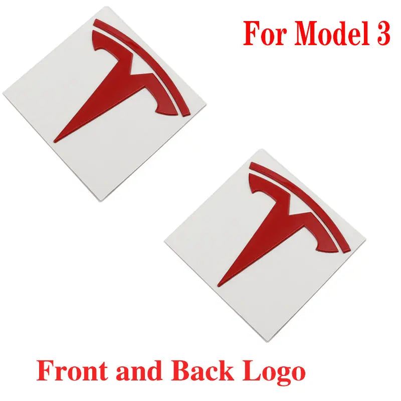 2pcs Tesla Metal Original Sticker For Model 3 Model Y Trunk Replace Emblem Stickers