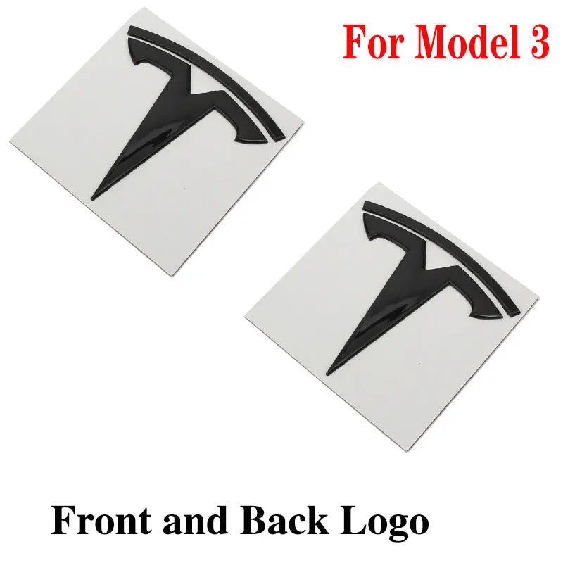 2pcs Tesla Metal Original Sticker For Model 3 Model Y Trunk Replace Emblem Stickers