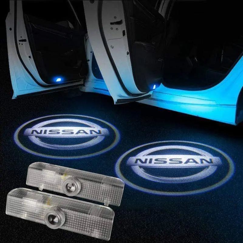 2XPcs Wireless LED Courtesy Car Logo Door Ghost Shadow Projector Light Fit All Nissan