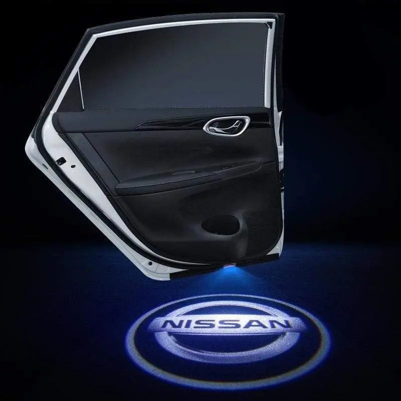 2XPcs Wireless LED Courtesy Car Logo Door Ghost Shadow Projector Light Fit All Nissan