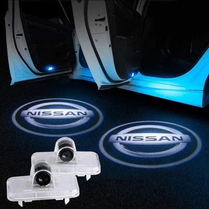 2XPcs Wireless LED Courtesy Car Logo Door Ghost Shadow Projector Light Fit All Nissan