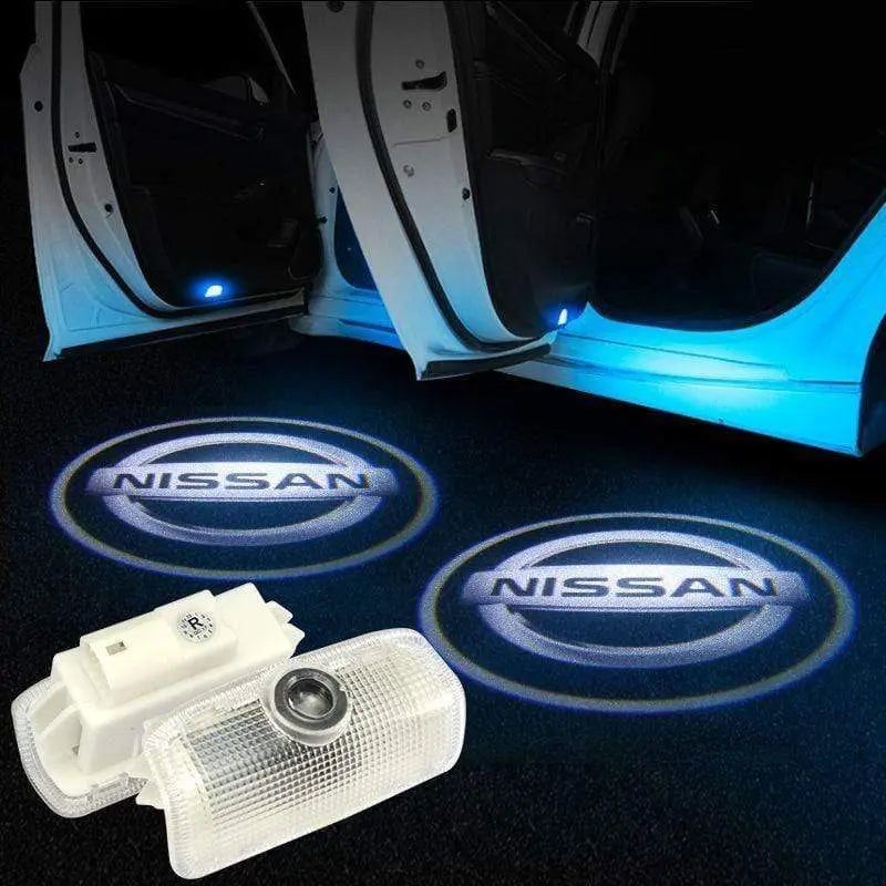 2XPcs Wireless LED Courtesy Car Logo Door Ghost Shadow Projector Light Fit All Nissan
