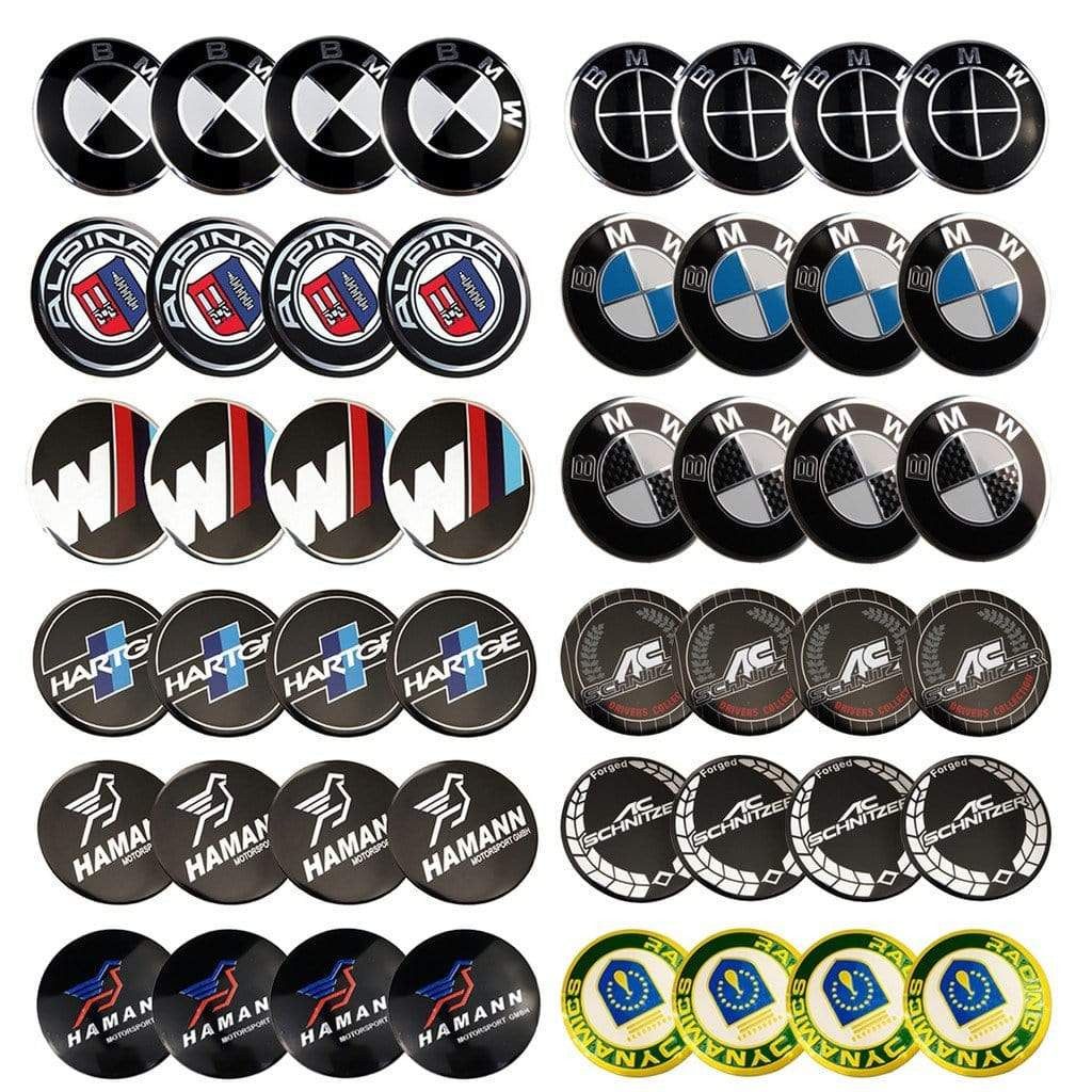 4pcs 56mm Car Rim Wheel Center Hub caps Resin Badge wheel Decal Sticker for BMW