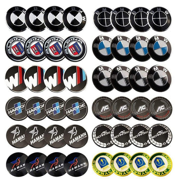 4pcs 56mm Car Rim Wheel Center Hub caps Resin Badge wheel Decal Sticker for BMW