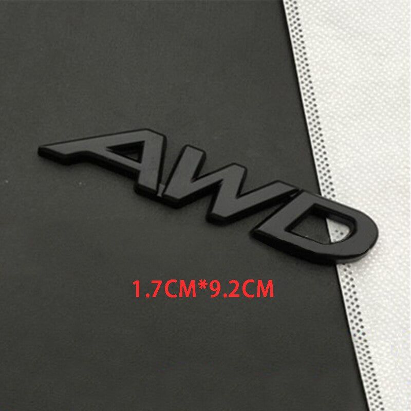 Metal AWD Car Trunk Rear Fender Emblem Badge Decals Sticker 4WD SUV
