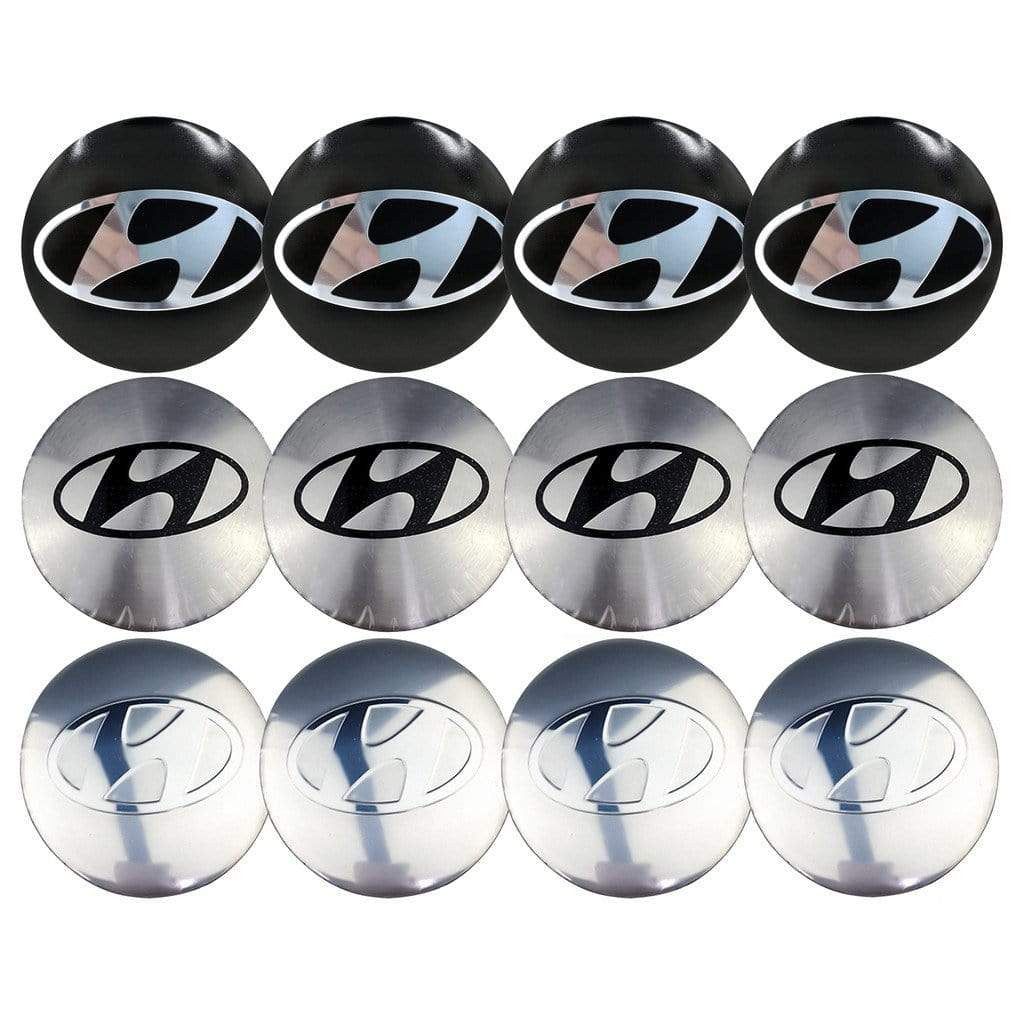 4PCS 56mm Hyundai Logo Car Wheel Center Hub Cap Sticker Auto Tire Emblem Badge Decal