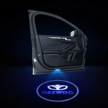 2pcs LED Car Door Courtesy Projector Laser Ghost Shadow Light For  Daewoo Logo