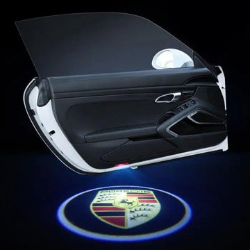 2PCS LED Car Laser Projector HD Welcome Door Trim Lights compatible For Porsche