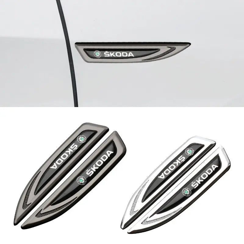Car Fender Stickers for Skoda Octavia 2 A7 Tour RS Rapid  Kodiaq Felicia Superb Kamiq Auto Body Decals Emblem Styling Decoration
