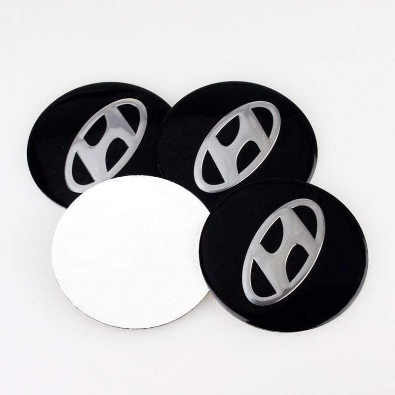 4PCS 56mm Hyundai Logo Car Wheel Center Hub Cap Sticker Auto Tire Emblem Badge Decal