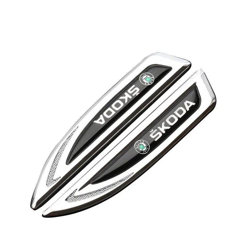 Car Fender Stickers for Skoda Octavia 2 A7 Tour RS Rapid  Kodiaq Felicia Superb Kamiq Auto Body Decals Emblem Styling Decoration