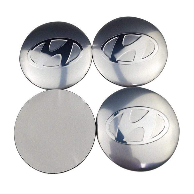4PCS 56mm Hyundai Logo Car Wheel Center Hub Cap Sticker Auto Tire Emblem Badge Decal