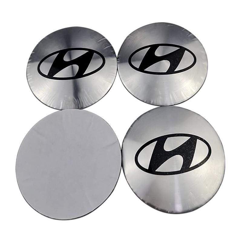 4PCS 56mm Hyundai Logo Car Wheel Center Hub Cap Sticker Auto Tire Emblem Badge Decal