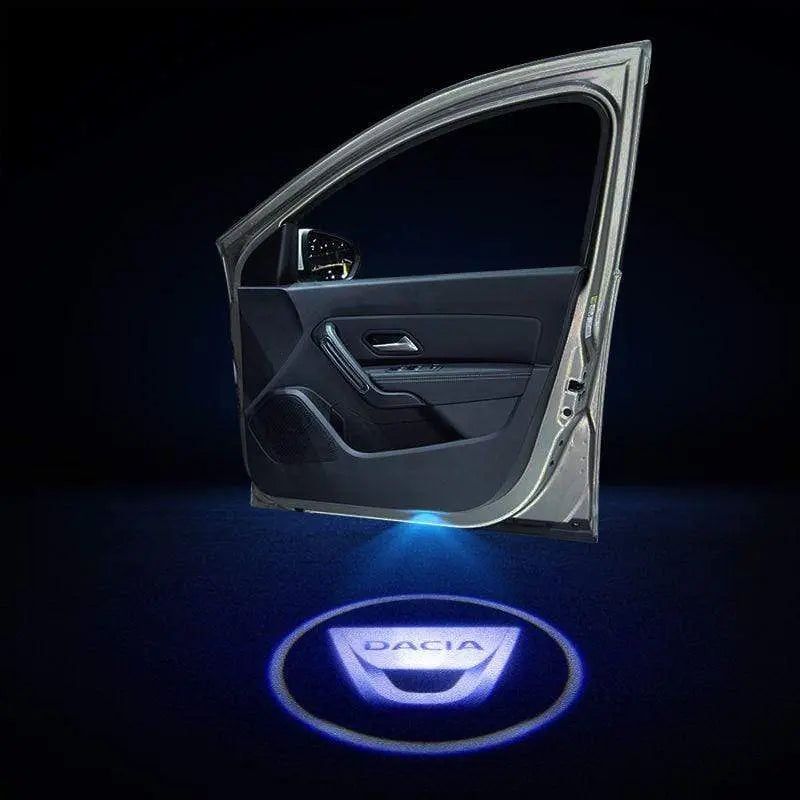 2pcs LED Car Door Courtesy Projector Laser Ghost Shadow Light For Dacia Logo
