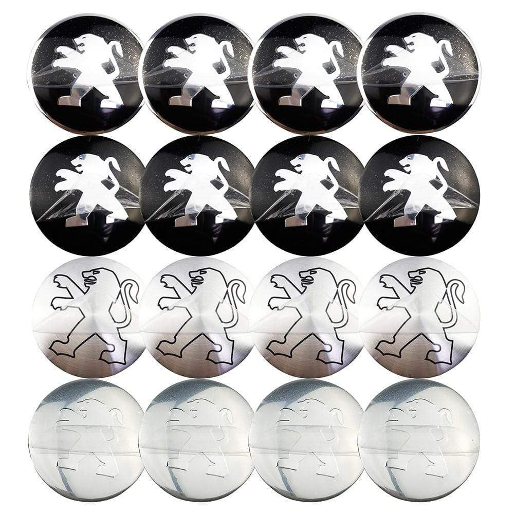 4PCS 56mm Peugeot  Logo Car Wheel Center Hub Cap Sticker Auto Tire Emblem Badge Decal