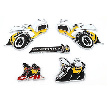 NEW Super Bee SCAT PACK Emblem Rear Trunk Badge Car Fender Front Grill Sticker