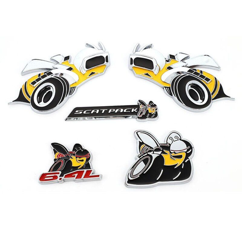 NEW Super Bee SCAT PACK Emblem Rear Trunk Badge Car Fender Front Grill Sticker