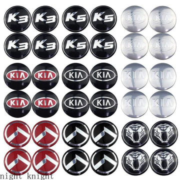 4pcs 56mm KIA K3 K5 Modified Lion Head Car Wheel Center Hub Cap Sticker Auto Tire Emblem Badge Decal