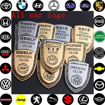 1PCS Car Body Sticker Emblem Metal Auto Rear Trunk Shield Badge 3D Appearance Personalized Decorative