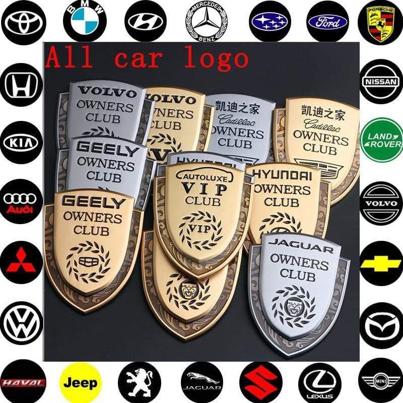 1PCS Car Body Sticker Emblem Metal Auto Rear Trunk Shield Badge 3D Appearance Personalized Decorative