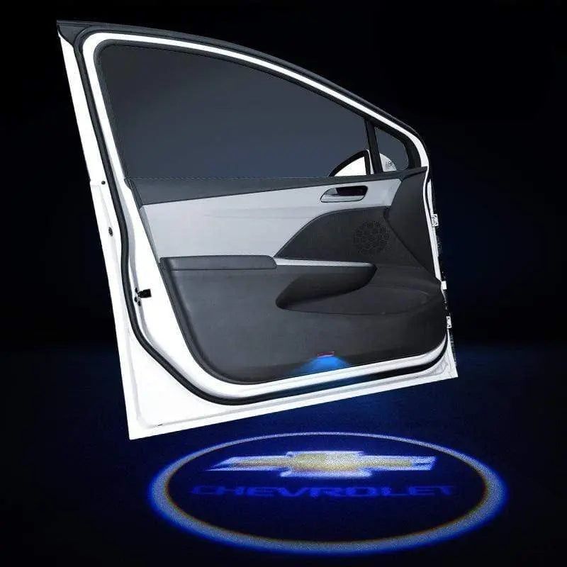 2pcs Door Logo Light LED Laser Projector Courtesy Welcome Ghost For Chevrole