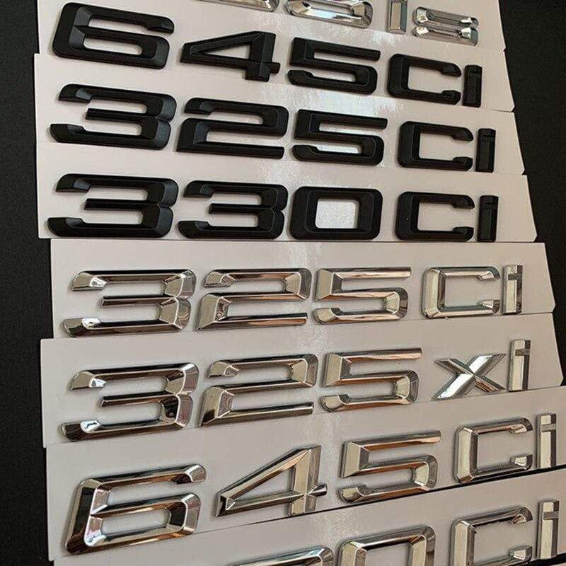 ABS Letter  325Ci 330Ci 645Ci 325xi 528xi 335ix Emblem for BMW E46 E90 E91 E92 Sports Roadster Coupe  Sticker