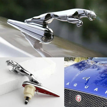 Chromed Jaguar Emblem Bonnet Hood Ornament Emblem Badge For Jaguar S-Type X-Type