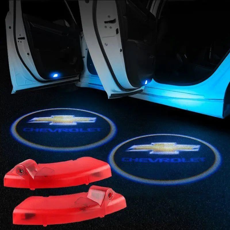 2pcs Door Logo Light LED Laser Projector Courtesy Welcome Ghost For Chevrole