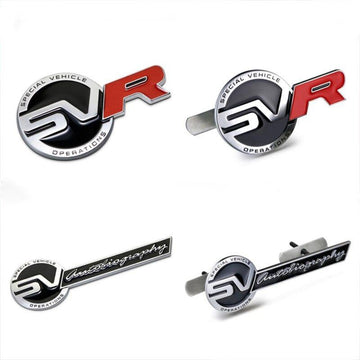 1Pcs Metal Sticker SV SVR Badge Emblem Decals For Range Rover Evoque Defender Discovery