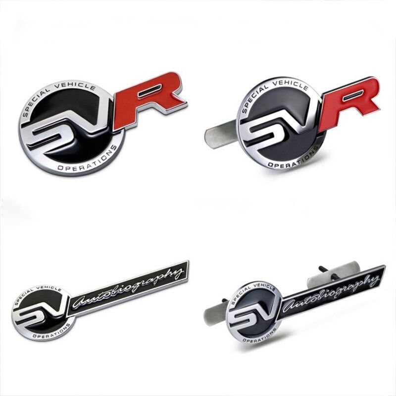 1Pcs Metal Sticker SV SVR Badge Emblem Decals For Range Rover Evoque Defender Discovery