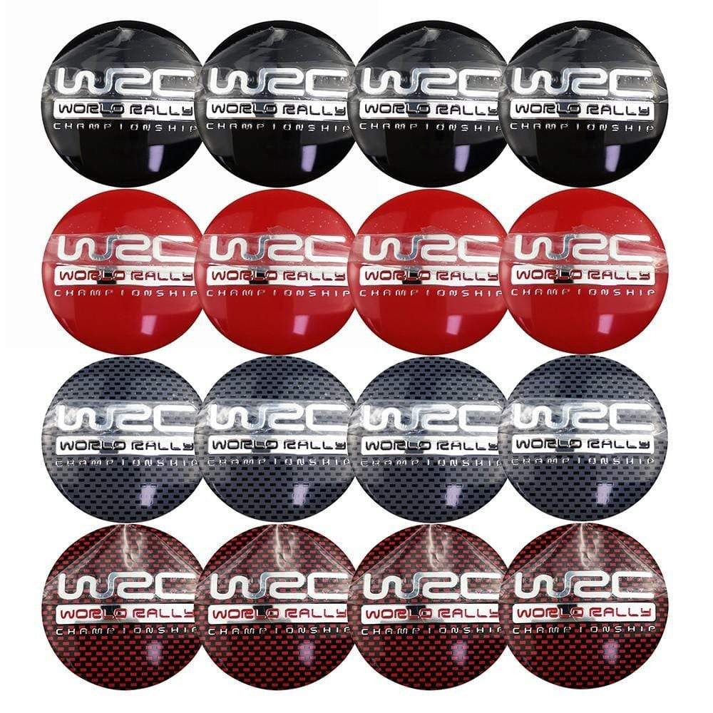 4PCS 56mm WRC World rally championship Car Wheel Center Hub Cap Sticker Auto Tire Emblem Badge Decal
