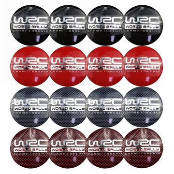 4PCS 56mm WRC World rally championship Car Wheel Center Hub Cap Sticker Auto Tire Emblem Badge Decal