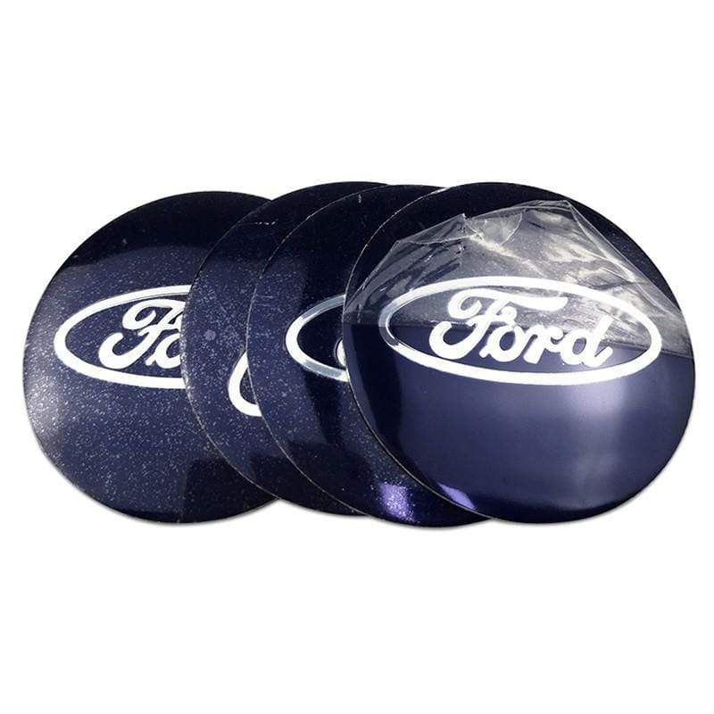 4pcs 56mm Ford Modified Horse Wolf Shelby FOOSE RS ST Car Wheel Center Hub Cap Sticker Emblem Badge Decal