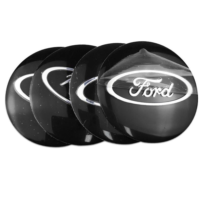 4pcs 56mm Ford Modified Horse Wolf Shelby FOOSE RS ST Car Wheel Center Hub Cap Sticker Emblem Badge Decal