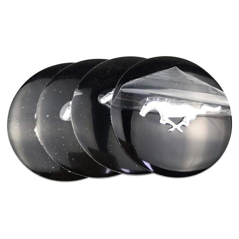 4pcs 56mm Ford Modified Horse Wolf Shelby FOOSE RS ST Car Wheel Center Hub Cap Sticker Emblem Badge Decal