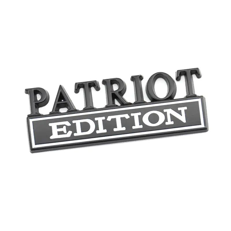 Matel Car Sticker PATRIOT Edition Badge Emblem Front Hood Grille for BMW Subaru Mazda