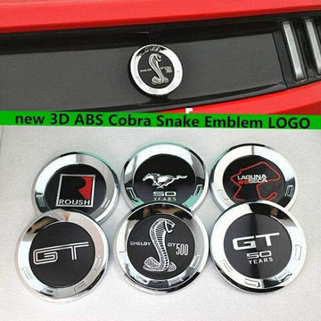 1pcs High quality Black Snake Emblem Badge stickers Car Covers for Mustang Shelby GT500