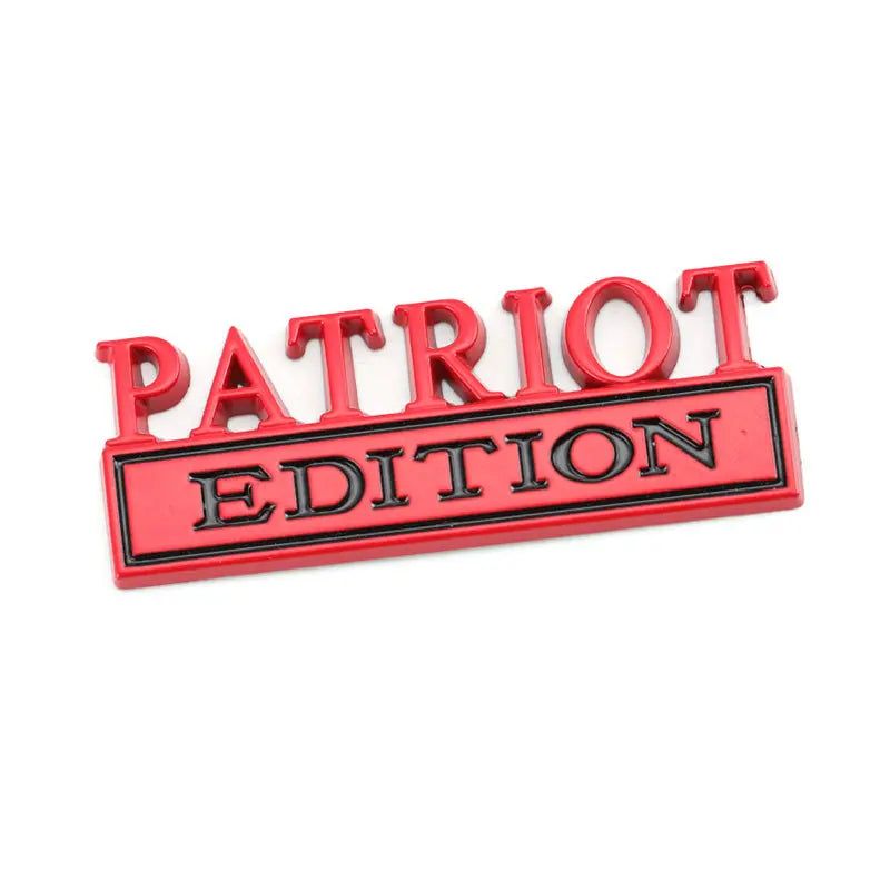 Matel Car Sticker PATRIOT Edition Badge Emblem Front Hood Grille for BMW Subaru Mazda