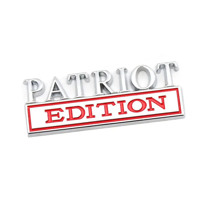 Matel Car Sticker PATRIOT Edition Badge Emblem Front Hood Grille for BMW Subaru Mazda