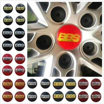 4PCS 56mm Hub Cap Car Rim Wheel Center Cover Emblem Wheel Center Hub Badge Sticker BBS Logo For Universal Car