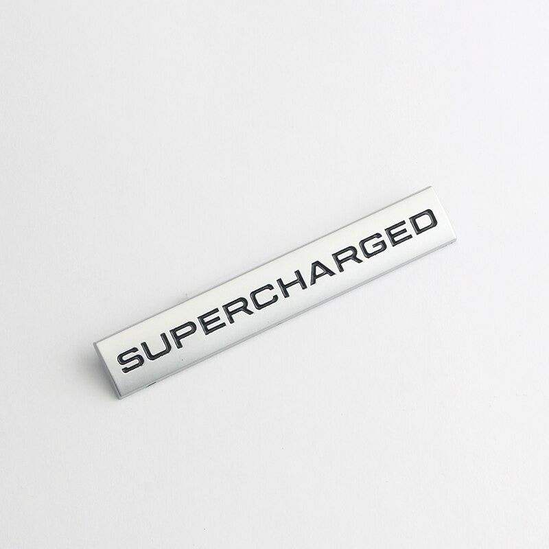 For Land Rover Metal Autoliography Supercharged Badge Rear Trunk Emblem Decals Sticker