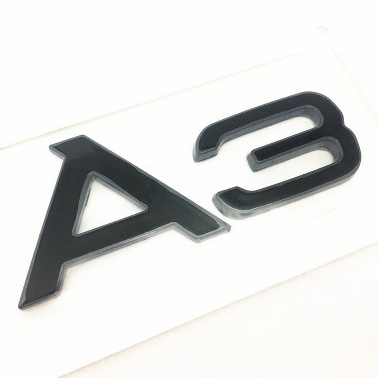 1 Pcs For Audi Black/Silver A 3 4 5 6 7 8 Rear Bumper Trunk Emblem Stickers Badge Decals