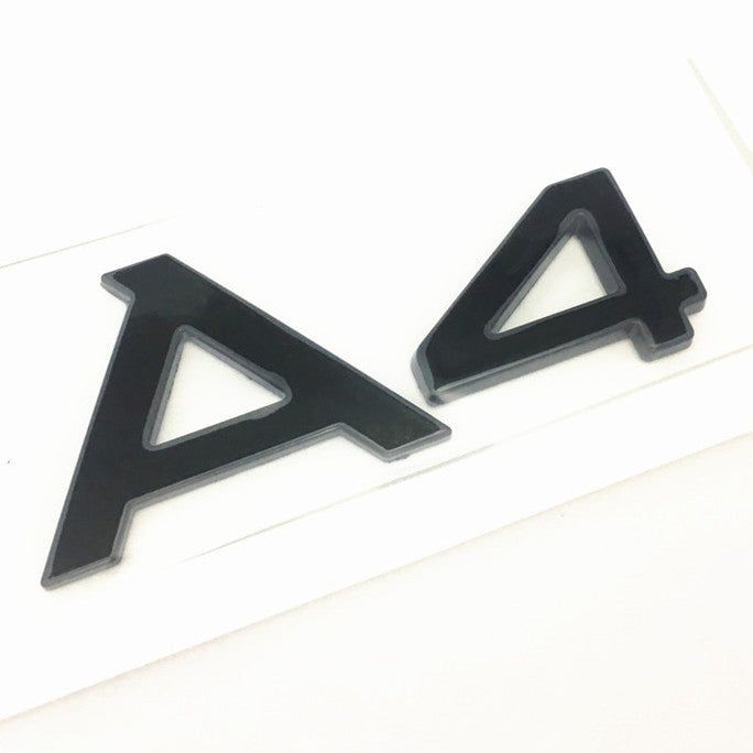 1 Pcs For Audi Black/Silver A 3 4 5 6 7 8 Rear Bumper Trunk Emblem Stickers Badge Decals