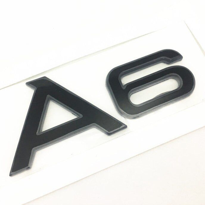 1 Pcs For Audi Black/Silver A 3 4 5 6 7 8 Rear Bumper Trunk Emblem Stickers Badge Decals