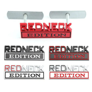 Redneck Edition Badge Emblem Hood Grille Sticker for Subaru Honda Jeep Ford Nissan Lexus