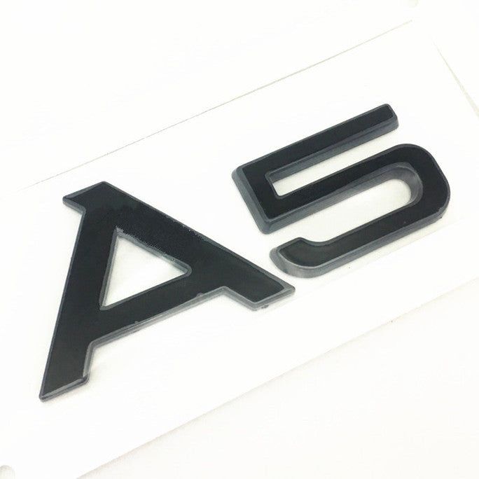 1 Pcs For Audi Black/Silver A 3 4 5 6 7 8 Rear Bumper Trunk Emblem Stickers Badge Decals