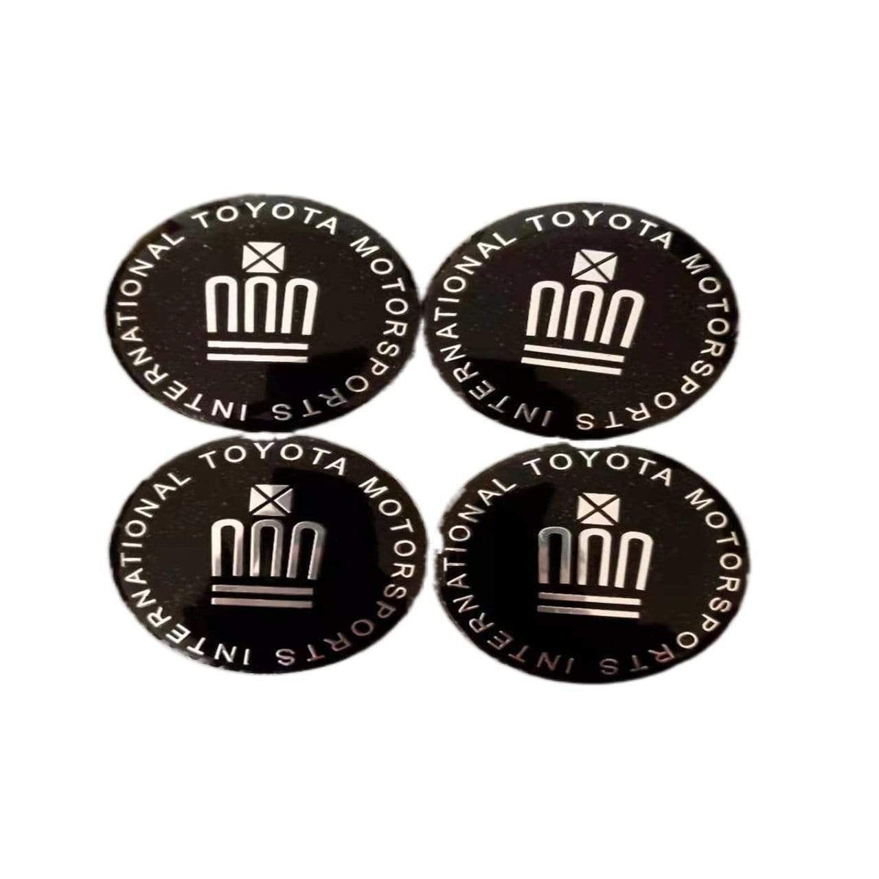 56mm 4pcs Toyota TRD VXR Vios Camry Corolla 4runner Tundra Crown Car Wheel Center Hub Cap Sticker Emblem Badge Decal